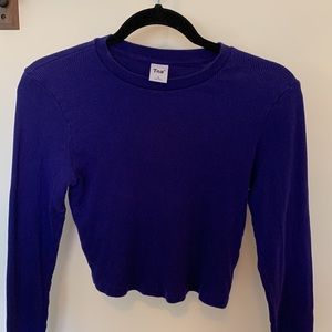 Aritzia TNA Ribbed Cropped Longsleeve
